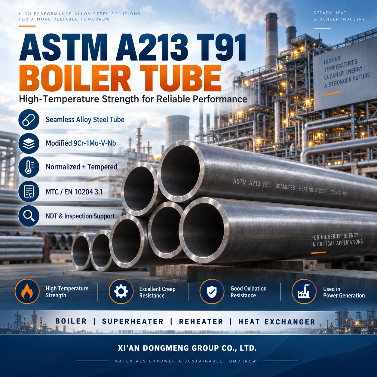 Σωλήνας λέβητα ASTM A213 T91